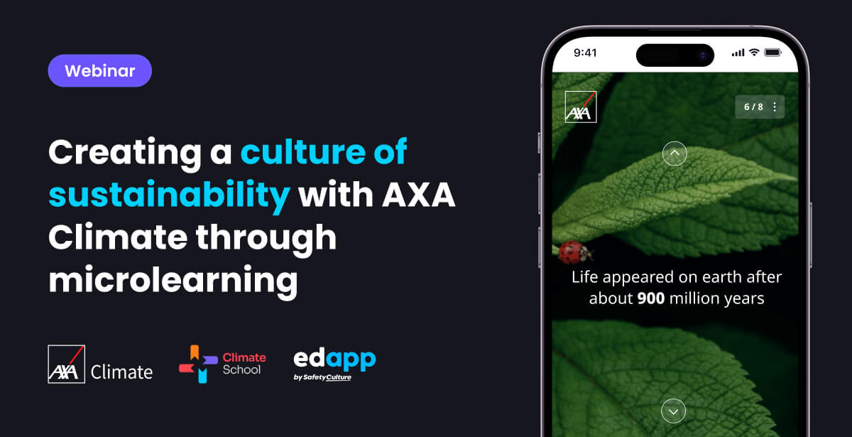 Creating a culture of sustainability with AXA Climate through microlearning